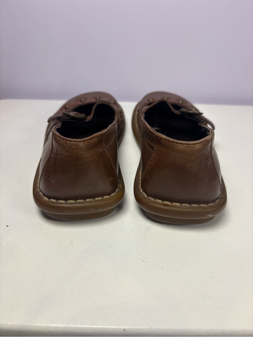 Kickers Vintage Y2K Brown Leather Cottagecore Mary Jane Shoes with Buckle 36 - Picture 5 of 6